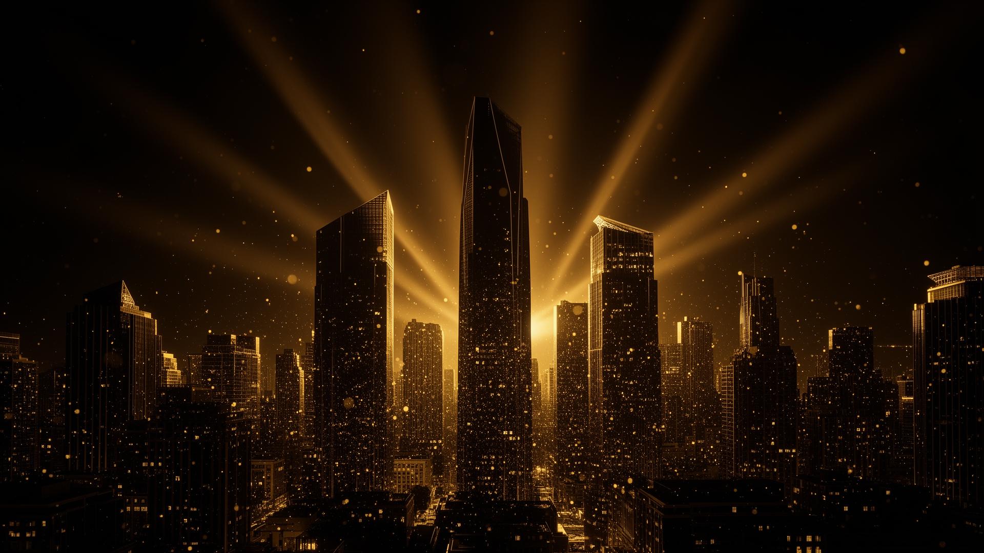 Luxury city skyline